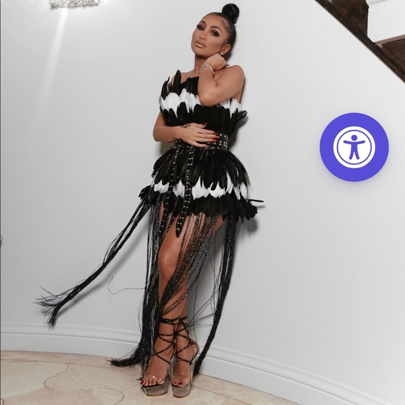 Angel Brinks Antidote Dress, Size S, Black/white - Picture 1 of 1